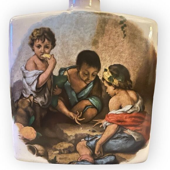 Royal Schwabap Artist Murillo 17th Century Seville Children Scenes Decanter Vase - Picture 5 of 16